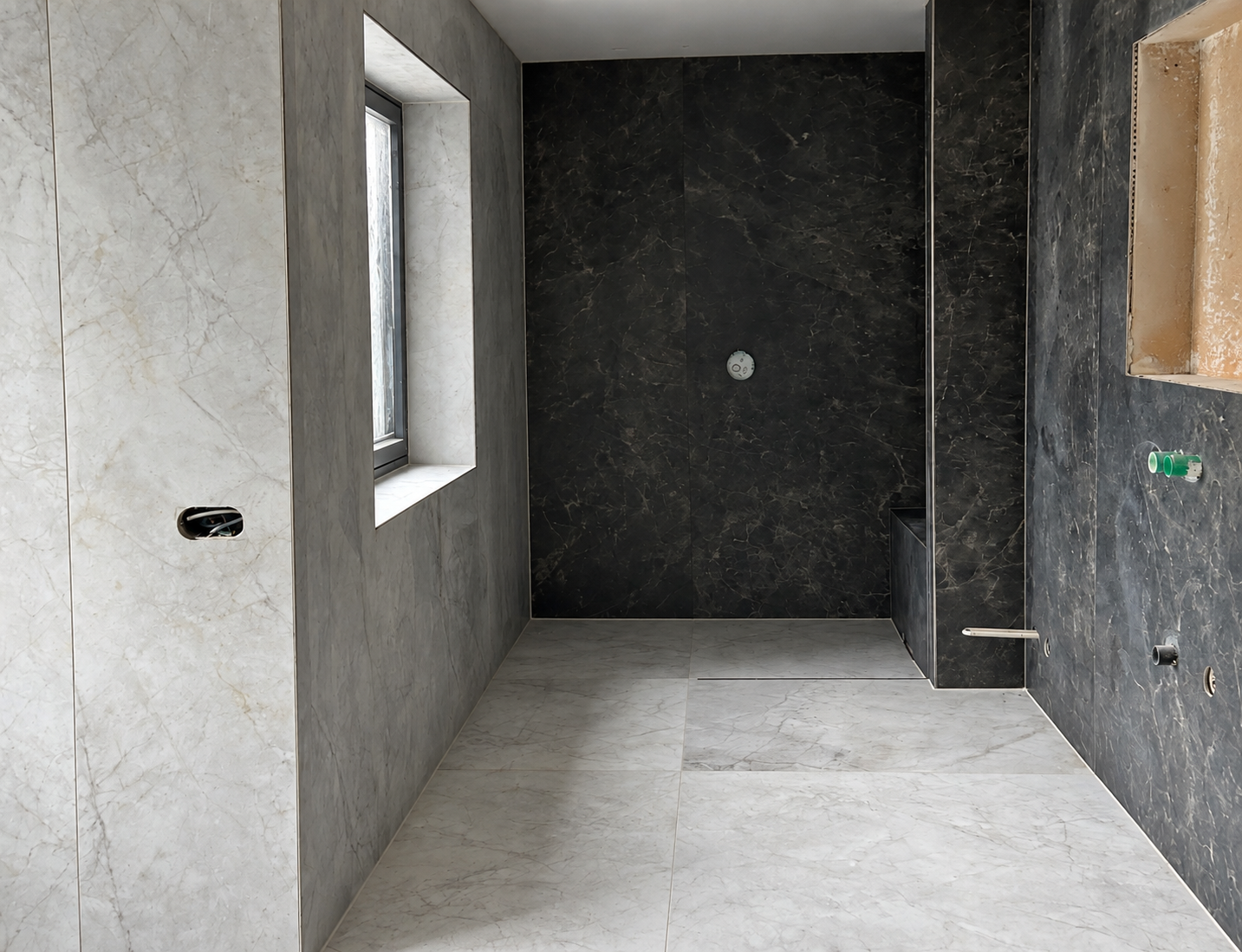 Charcoal Stone Bathroom Installation