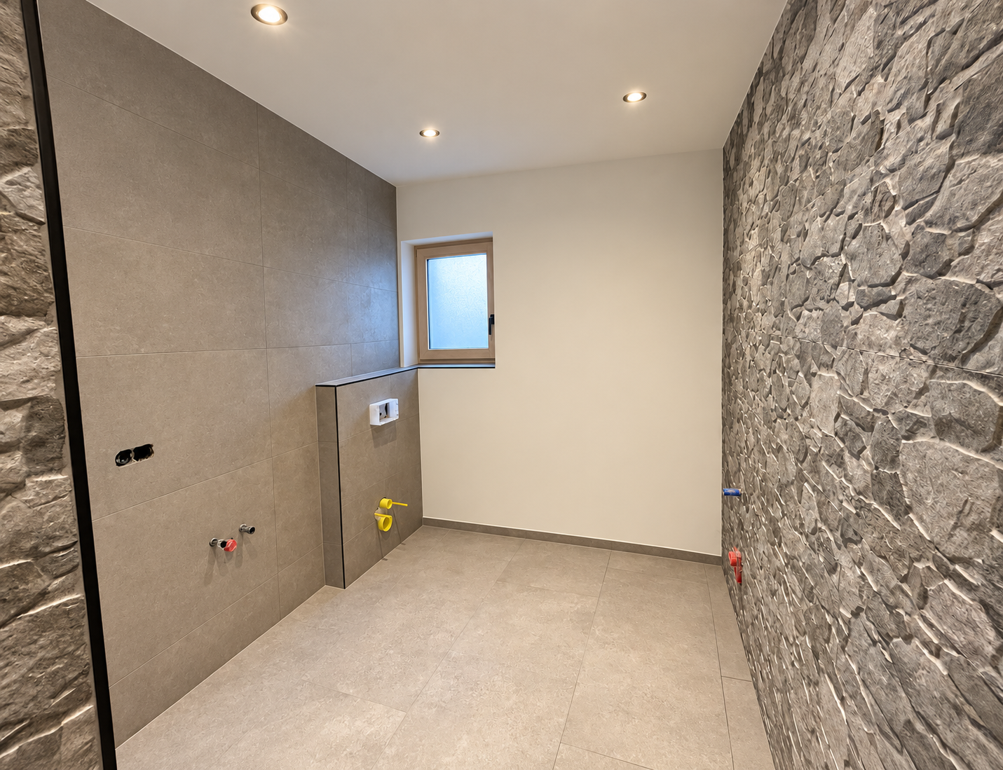 Faithful porcelain tile interior