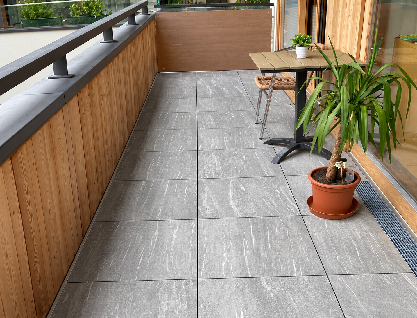 Grey Stone Balcony in Daylight