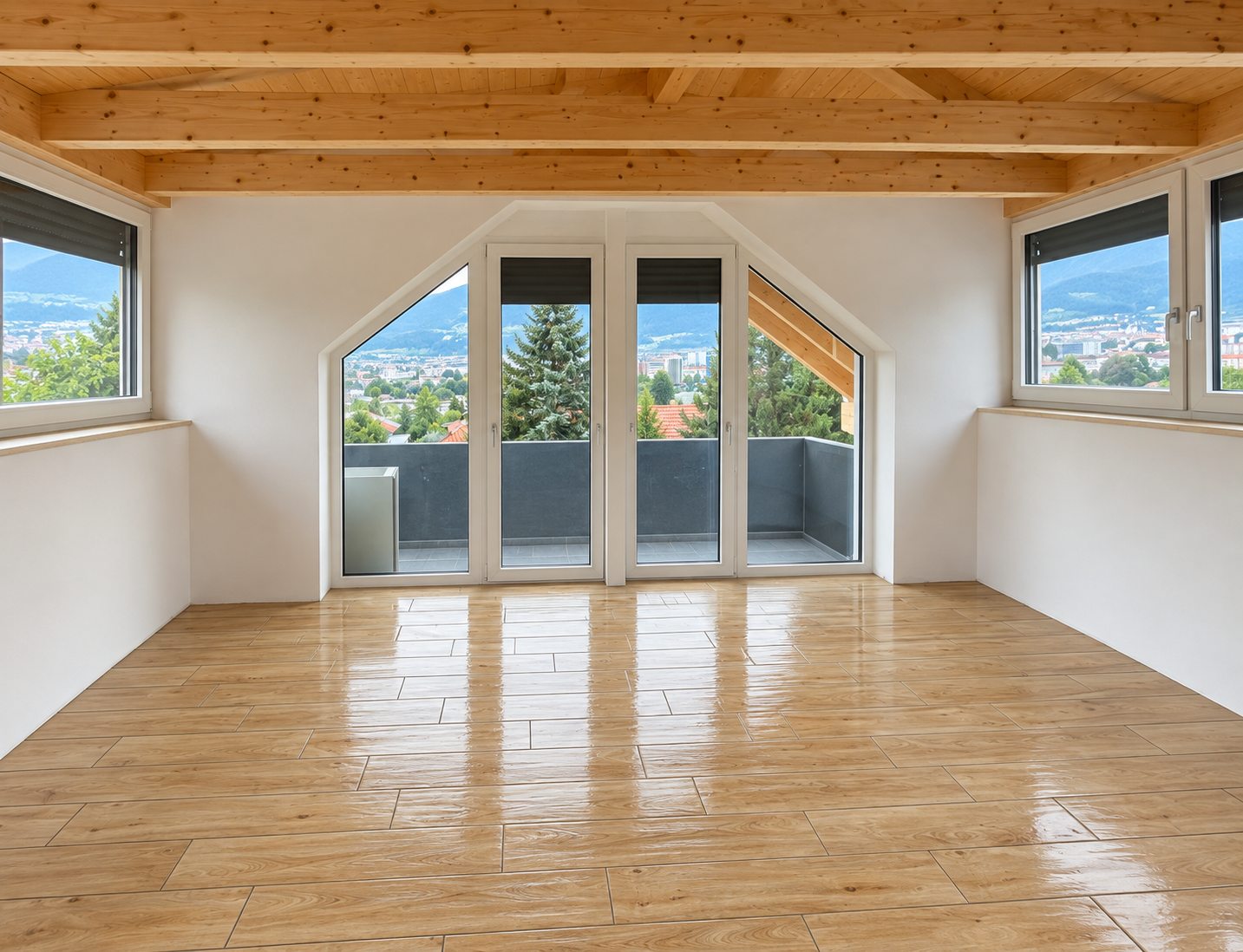Leveled Attic with Honey Oak Tile