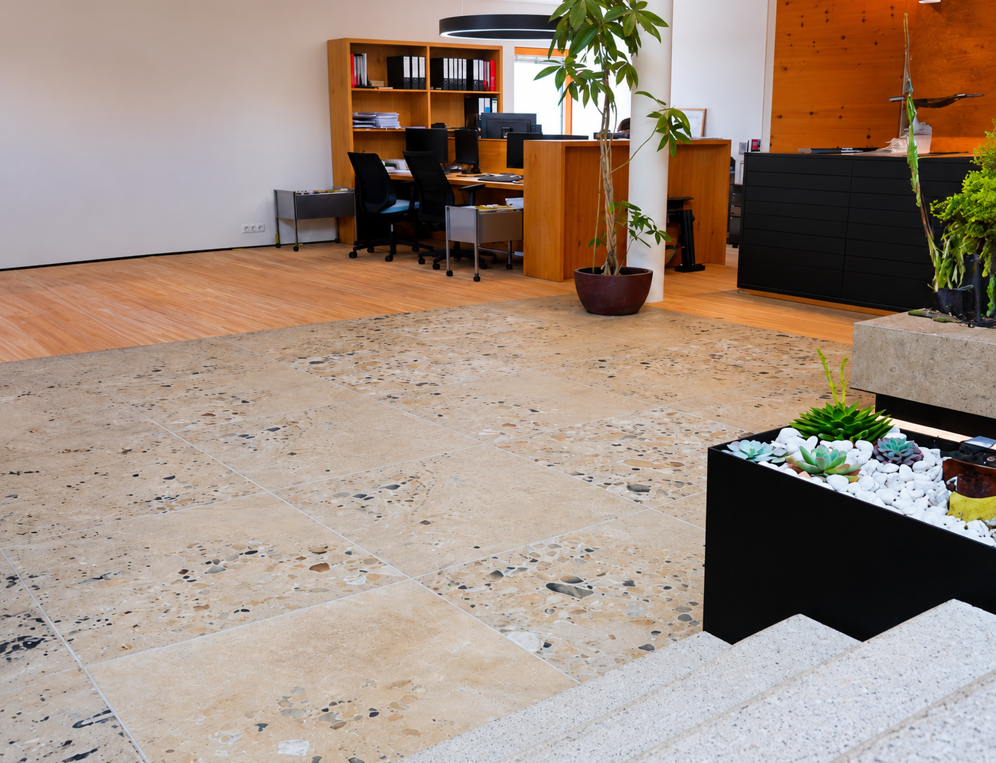 Warm Terrazzo Entrance Lobby